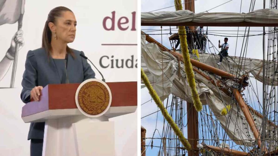 Sheinbaum: autoridades investigan choque del buque Cuauhtémoc; “hay hipótesis, pero esperaremos investigaciones”